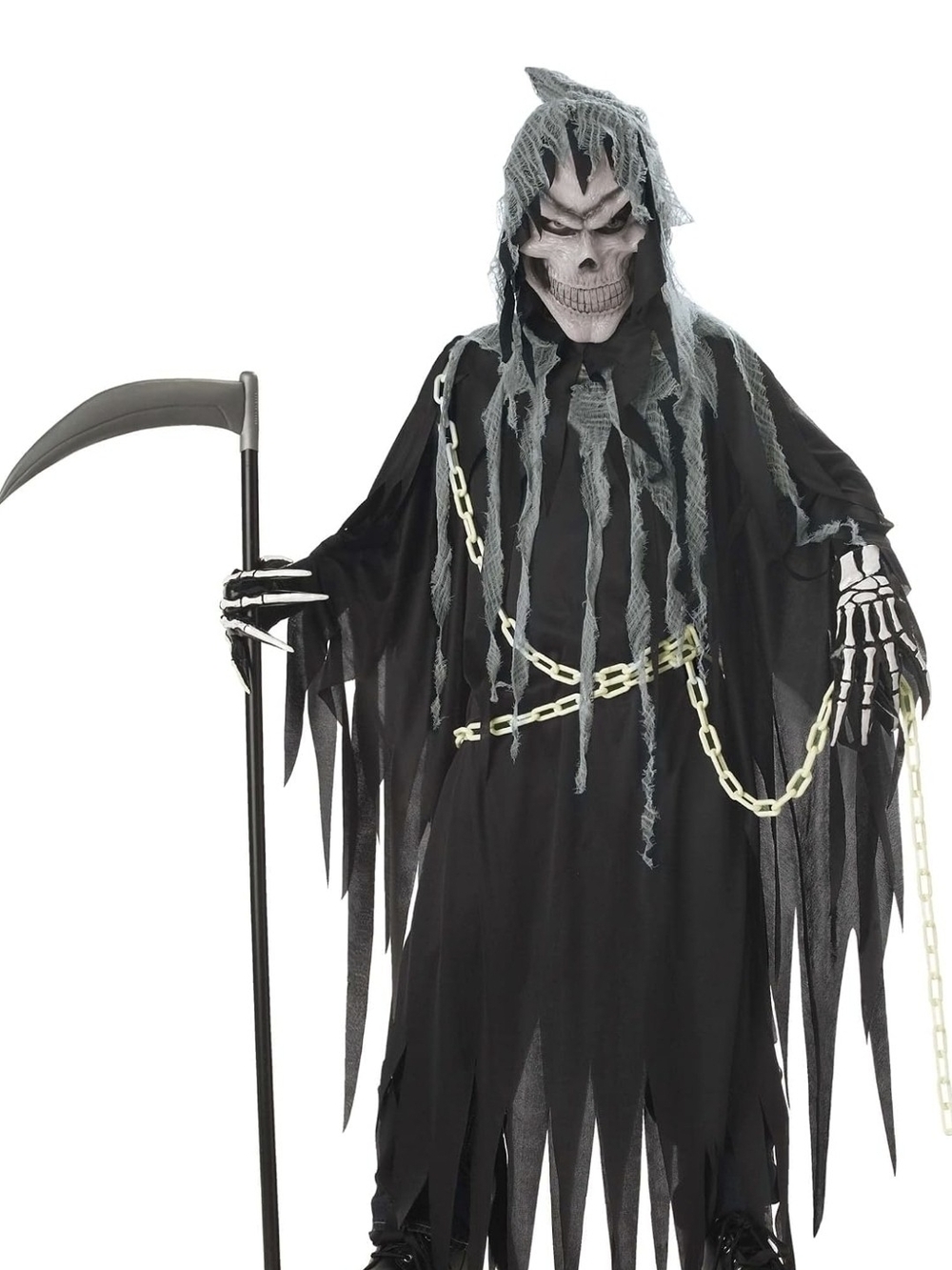 California Costumes Kids Grim Reaper Outfit - Black and Gray